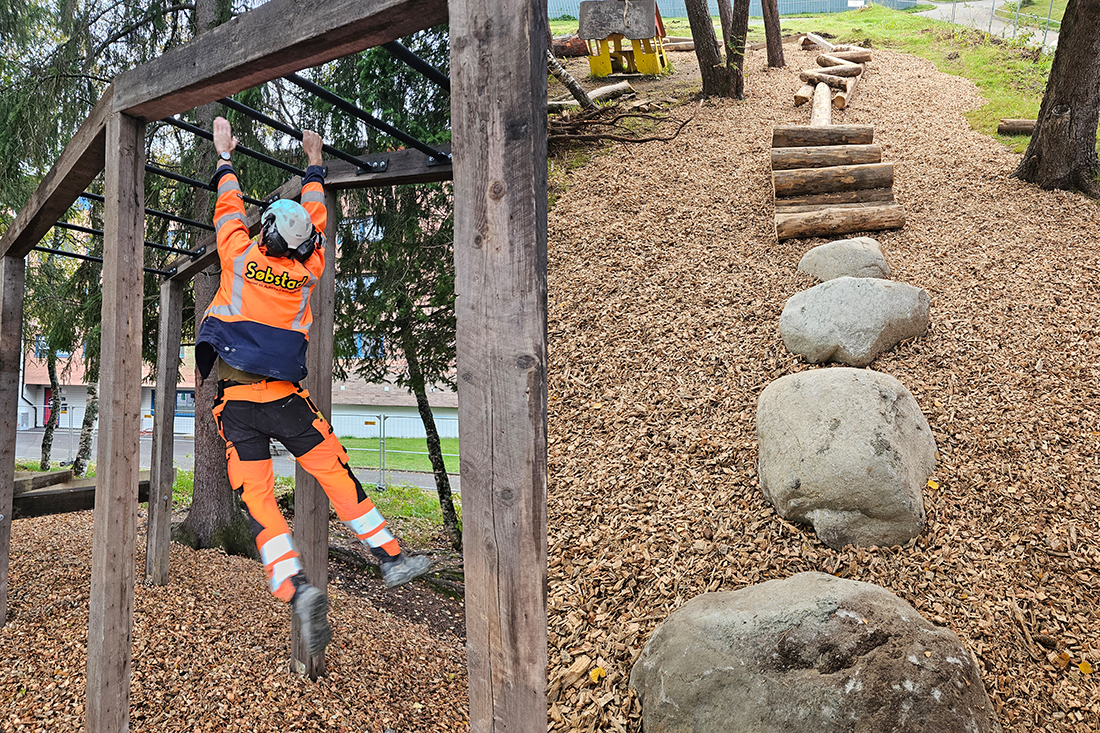 Hinderl&oslash;ype med anleggsarbeider i armgang