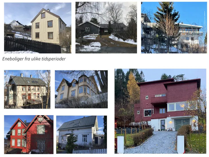 flerer ulike eneboliger på sverresli