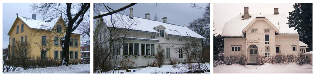 ulike bygninger i omr&aring;det