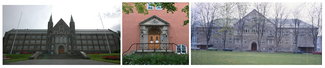 ulike byninger i omr&aring;det