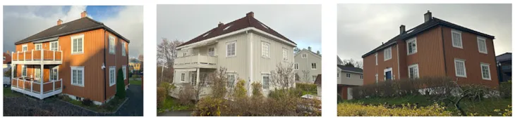 ulike bygninger i området