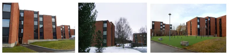 ulike bygninger i området