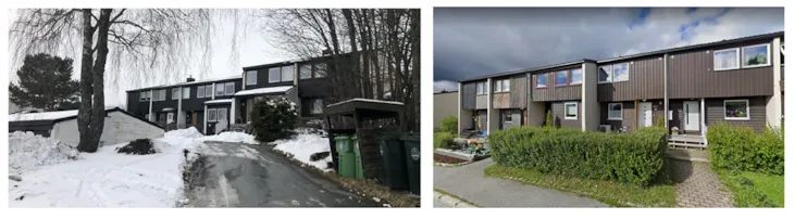 rekkehus i to etasjer