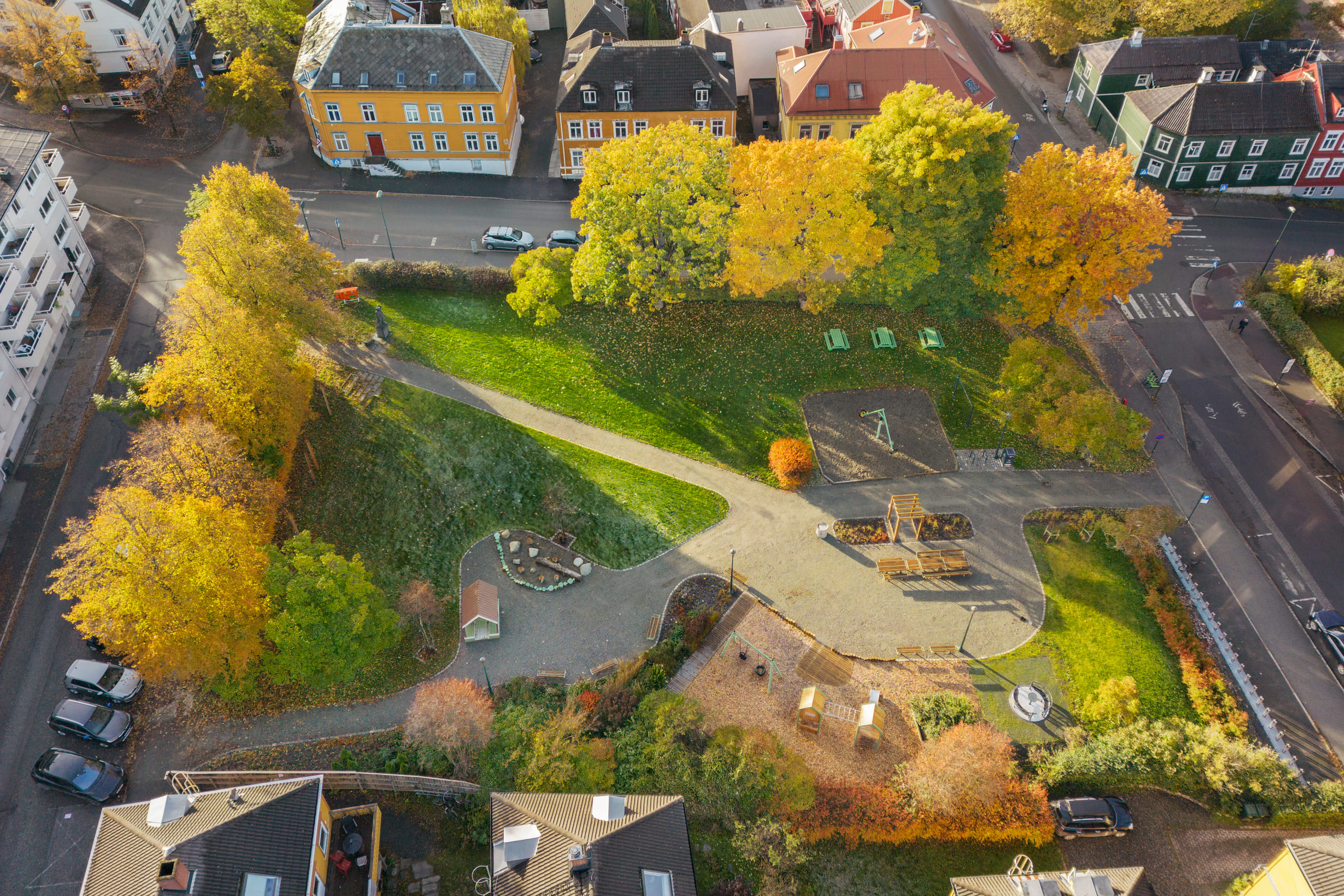 Dronefoto av Thorn&aelig;sparken