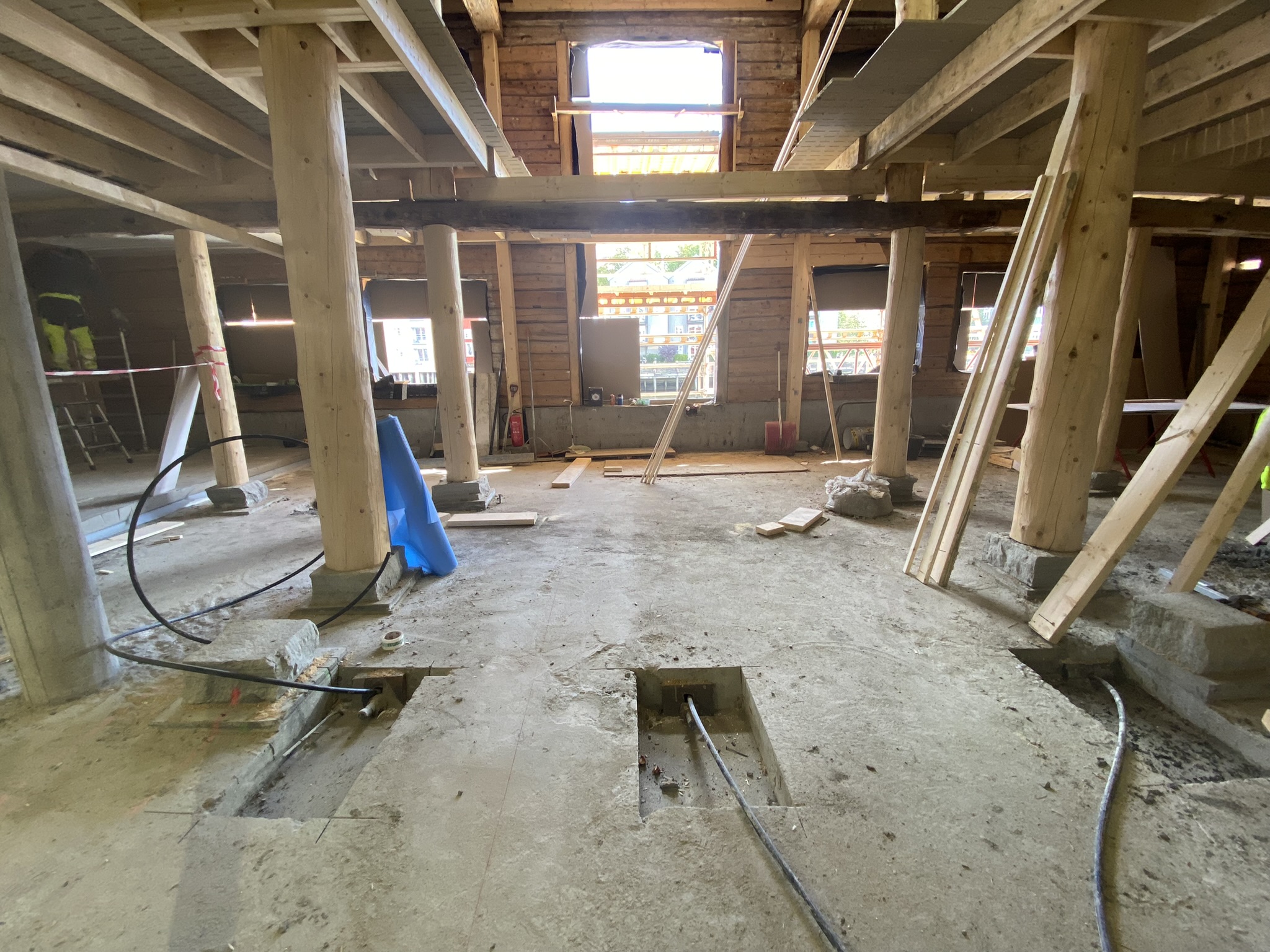 Gulv i kjeller med isolasjon