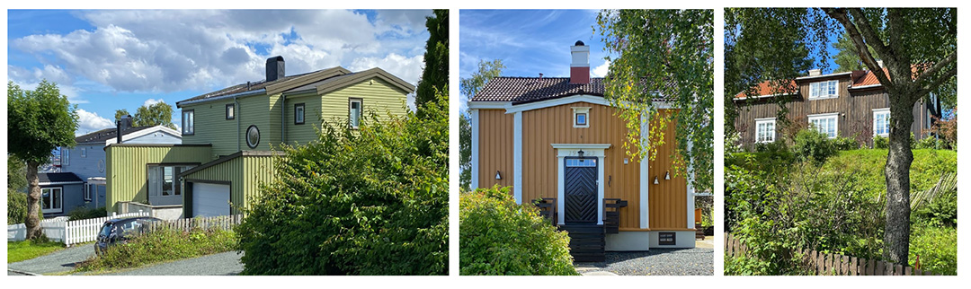 Tre ulike villaer i M&oslash;llebakken