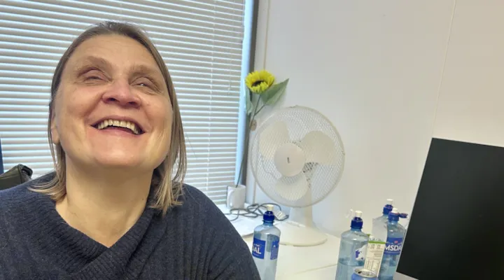 eldrepsykolog Mette Müller på sitt kontor