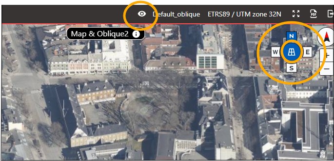 Øyet øverst styrer hvordan skjermen blir delt opp