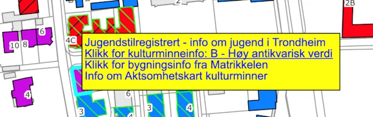 Bilde fra Aktsomhetskart Kulturminner som viser lenke til informasjon.