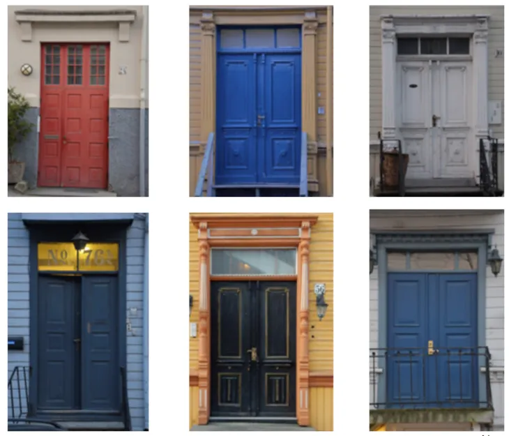 Noen av bildene til kapittelet om istandsetting: Ytterdører og portdører - side 41