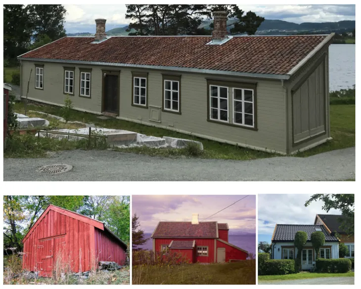 Flere bygninger ved Smedstua