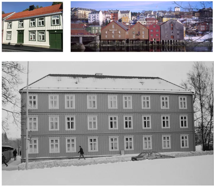 ulike bygninger i området