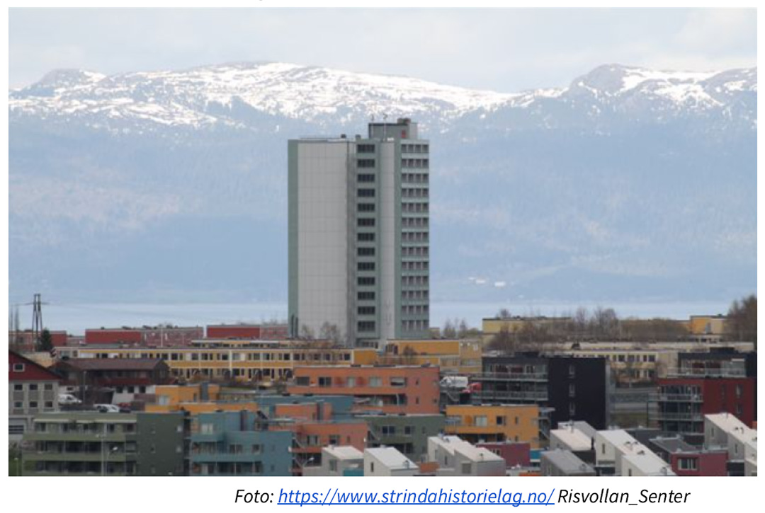 Rekkehus og h&oslash;yblokk p&aring; Risvollan