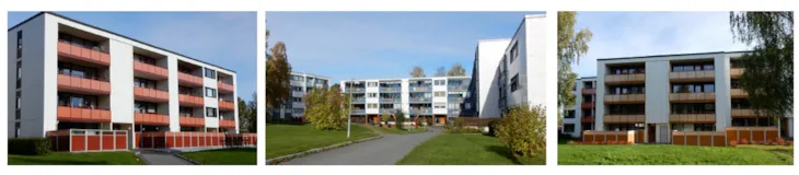 tre blokker på saupstad