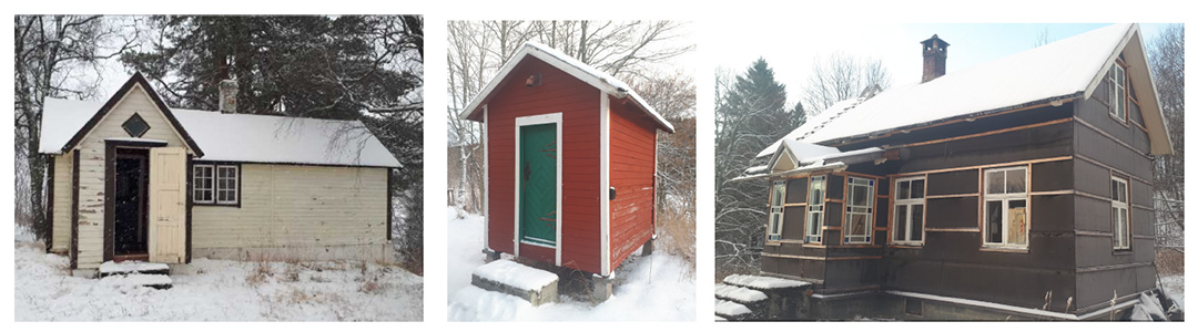 Ulike hytter i marka