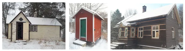 Ulike hytter i marka