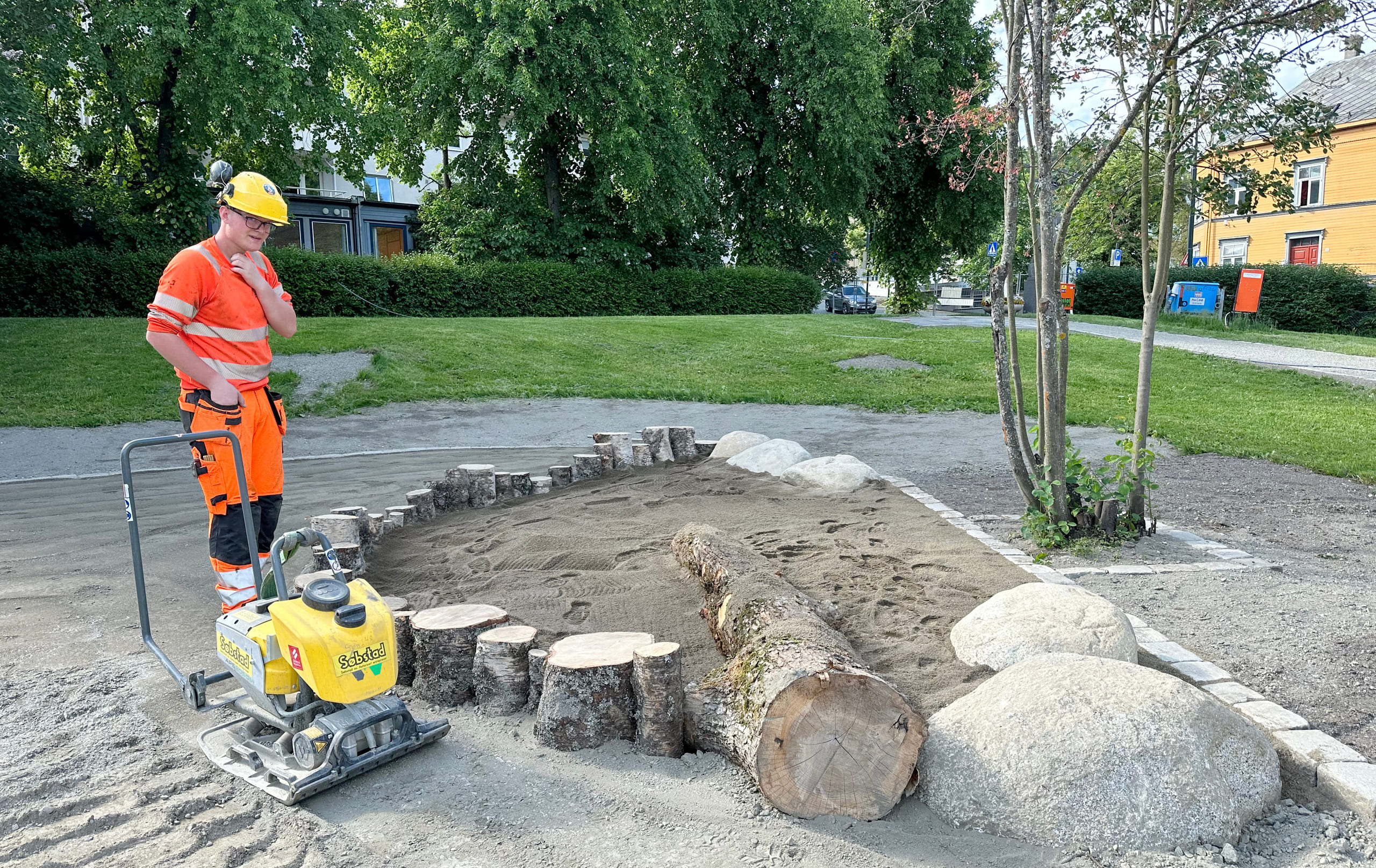 Bygging av sandkasse