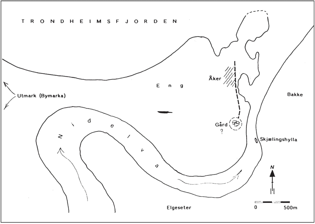 Tegning av Nidarneset 