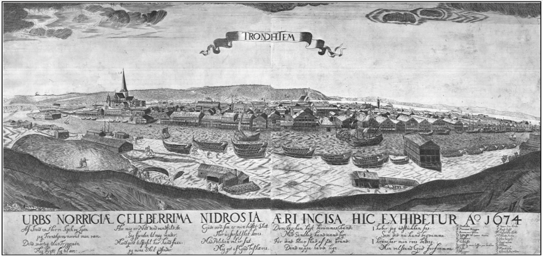 Tegning Trondheim i 1674: "Maschiusstikket"