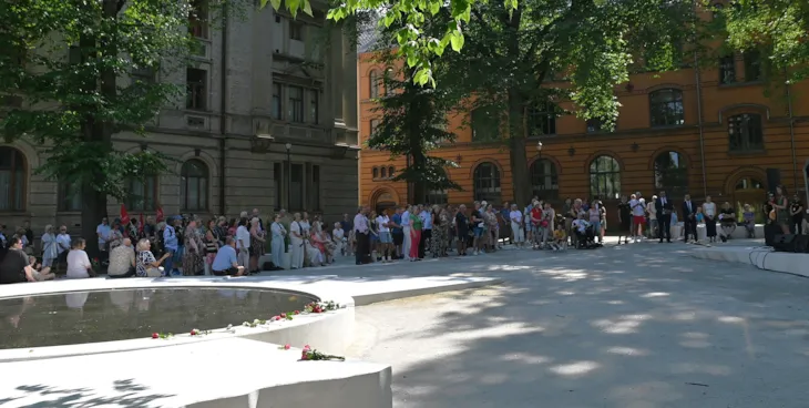 Fra 22. juli-minneseremoni i Tordenskioldparken