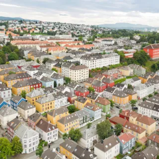 Dronebilde av Møllenberg