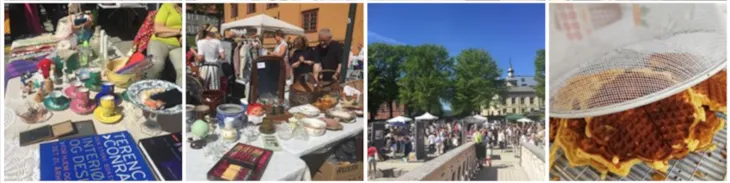Flere småbilder fra et Bryggerekka Bruktmarked