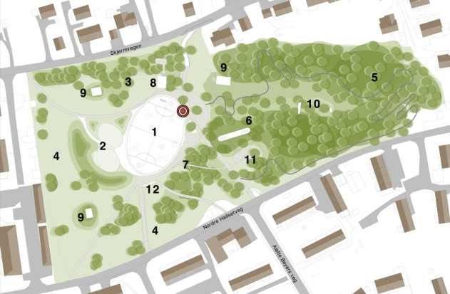 Arkitektillustrasjon oversikt