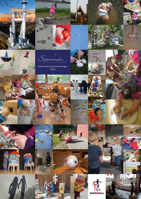 Læringsmiljø Foto av en plakat som illustrerer læringsmiljø sammensatt av mange småfoto