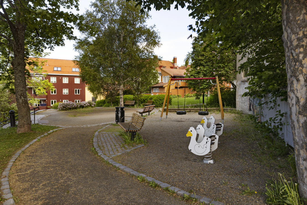 Lekestativer formet som en gås