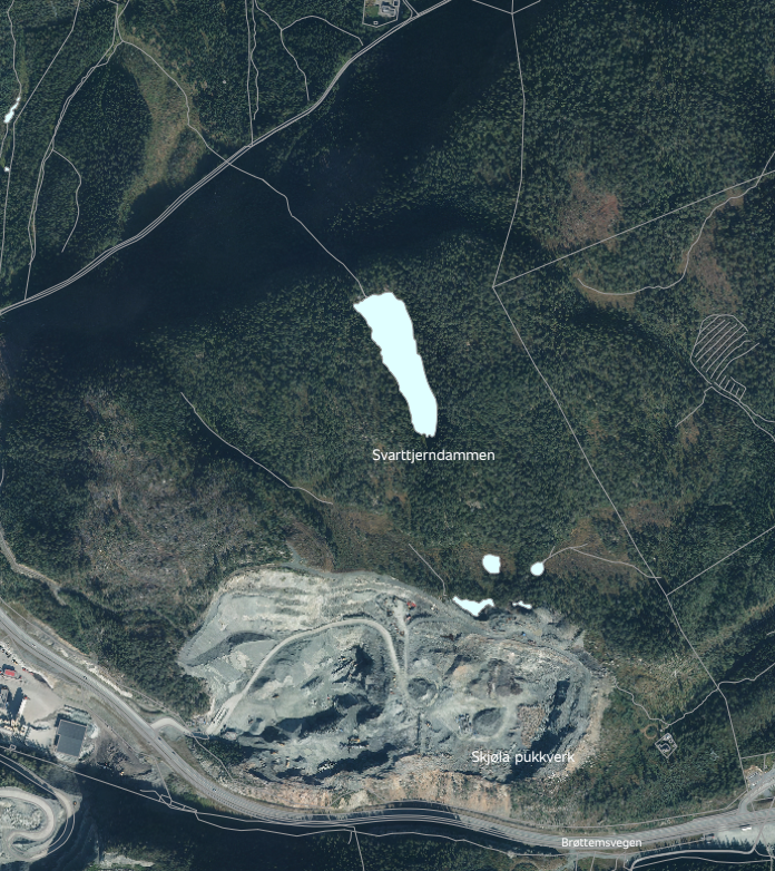 Kart over Svarttjerndammen