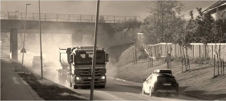 Støv fra massetransport