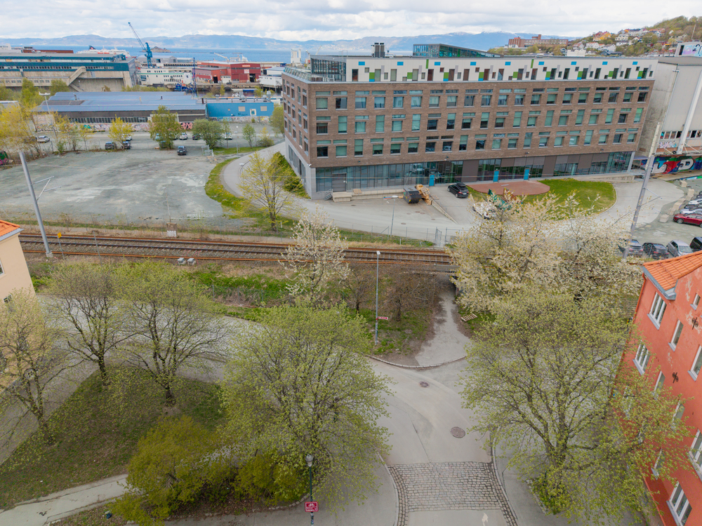 dronefoto av undergangen