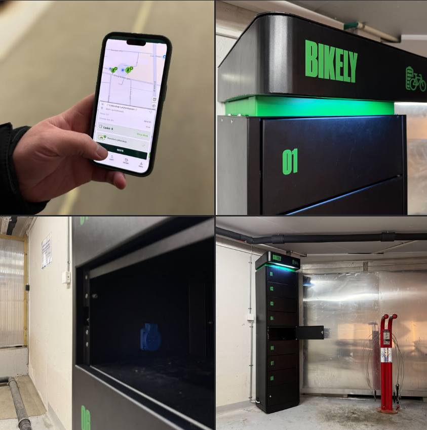 Illustrasjonsbilde som viser ladeskapet og appen til dette