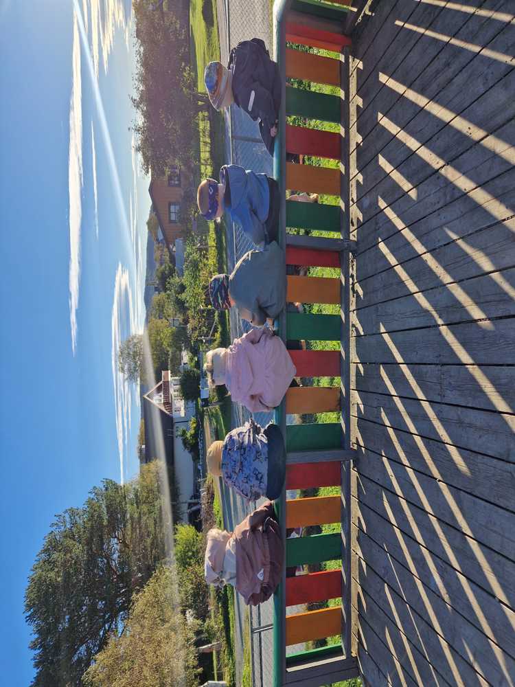 Barn som sitter på et gjerde