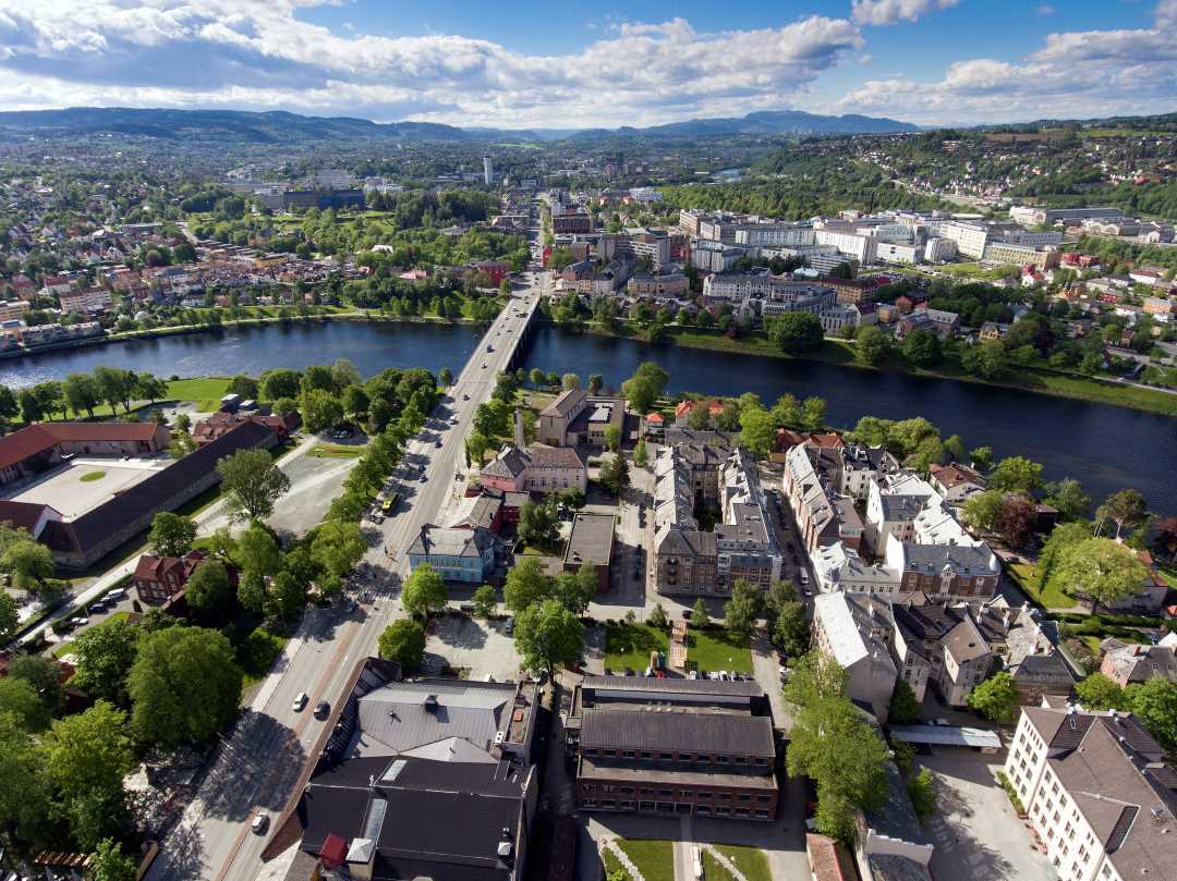Trondheim by sett fra luften