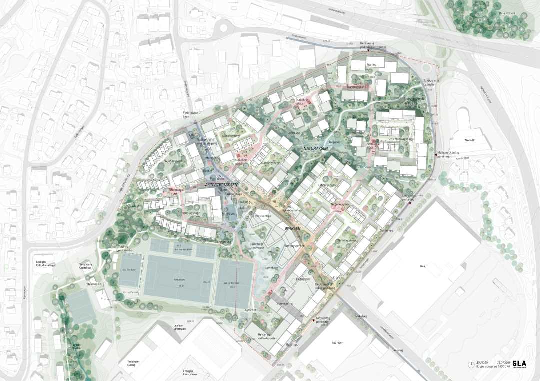 Illustrasjonsplan av planomr&aring;det
