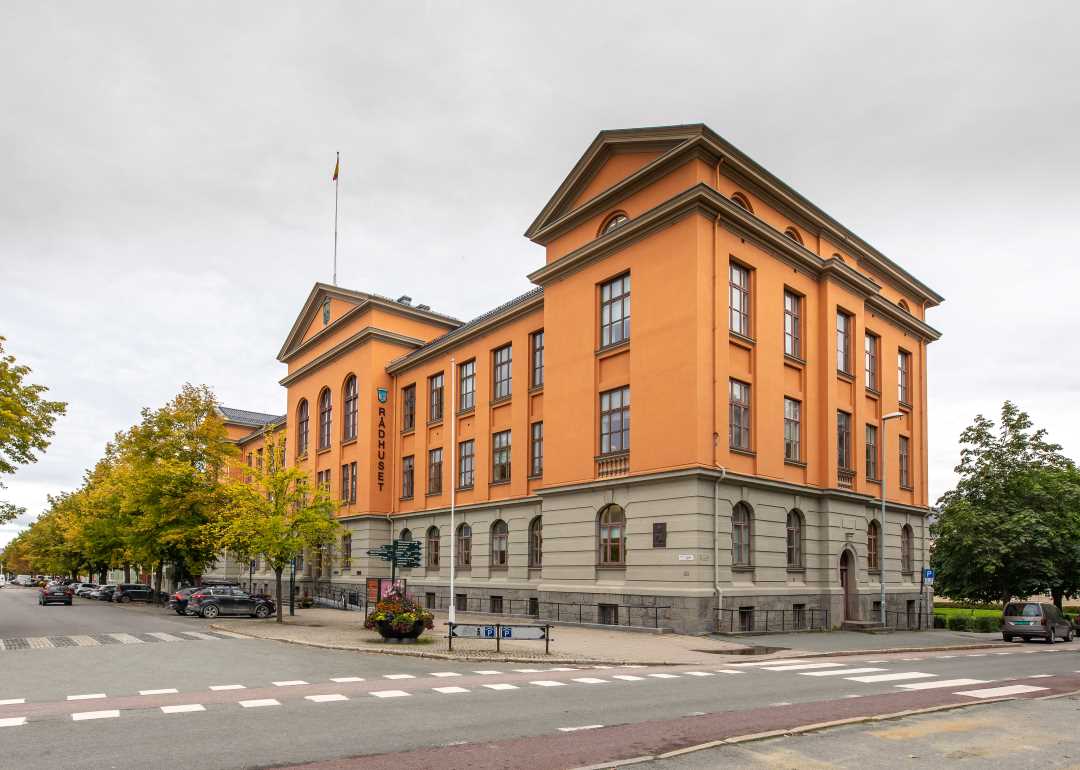 Foto av rådhuset i Trondheim
