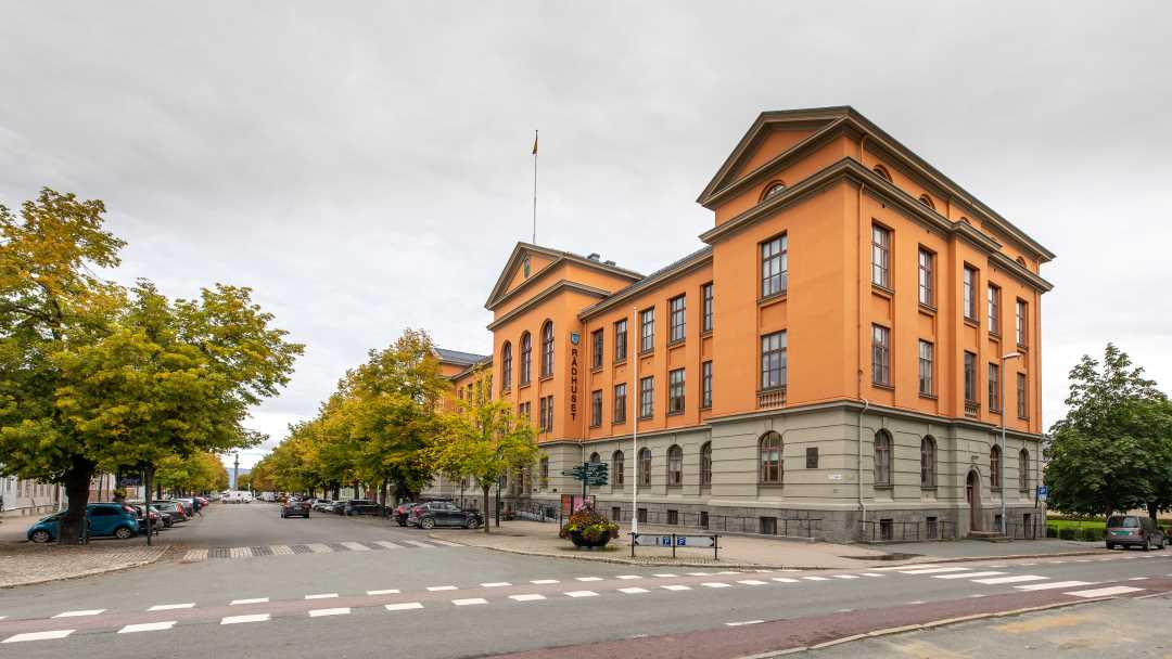 Foto av rådhuset i Trondheim